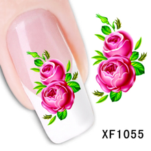 XF1055-1060 Flower Water Nail Sticker