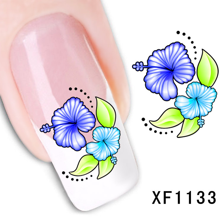 XF1133-1138 Flower Water Nail Sticker