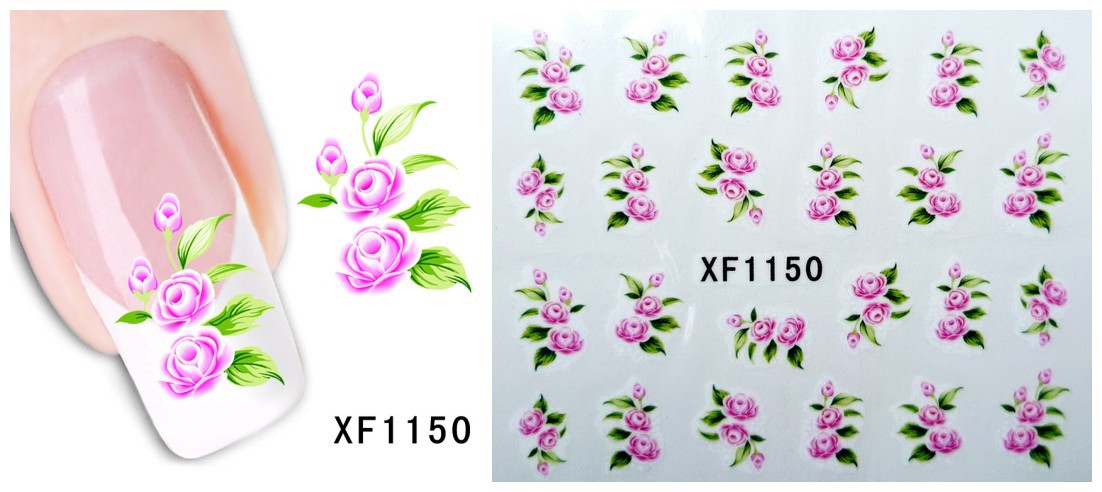 XF1145-1150 Flower Water Nail Sticker