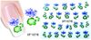 XF1073-1078 Flower Water Nail Sticker