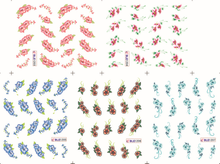 Flower Water Nail Sticker