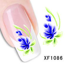 XF1085-1090 Flower Water Nail Sticker