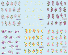 Flower Water Nail Sticker