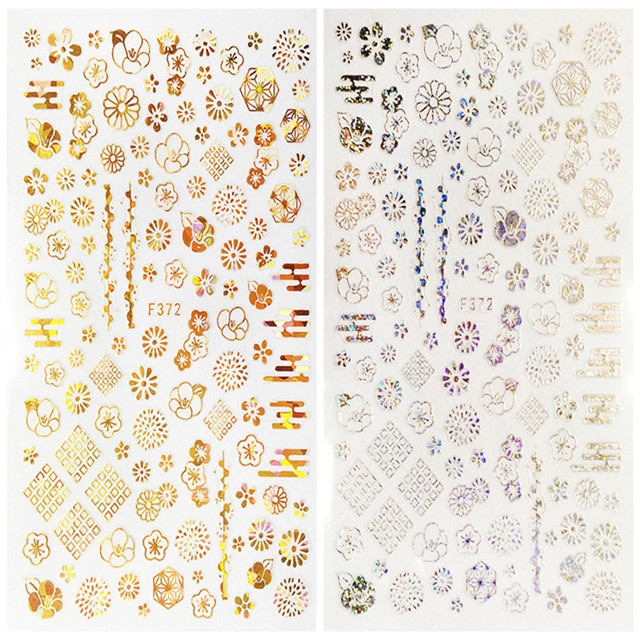 F372 DIY Design 3D Self Adhesive Flower Nail Art Sticker