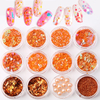 Orange Nail Sequin Set
