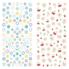 LY053-054 Thin 3D Flower Nail Sticker