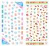LY049-050 Thin 3D Plant Nail Sticker