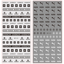 MT119-138 3D Brand Logo Series Nail Art Sticker