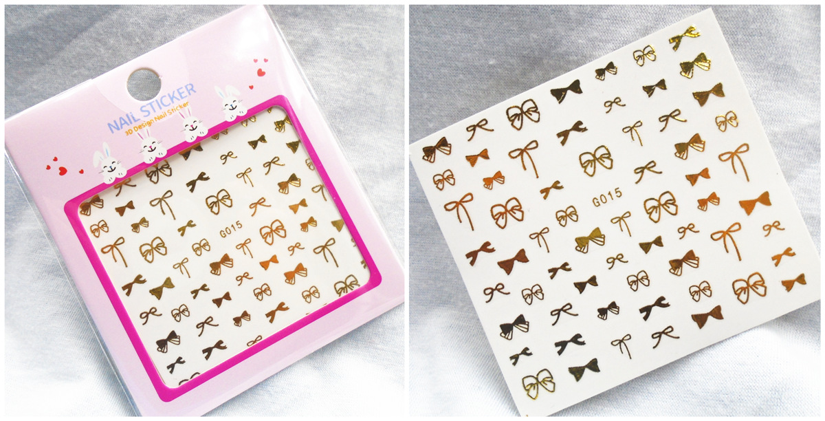 G013-018 3D Gold Nail Art Sticker