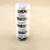 5pcs Stacked Adjustable Clear Plastic Jar Mini Storage Bottles