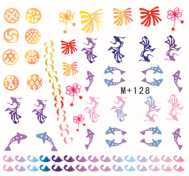 M+121-133 Water Nail Sticker 