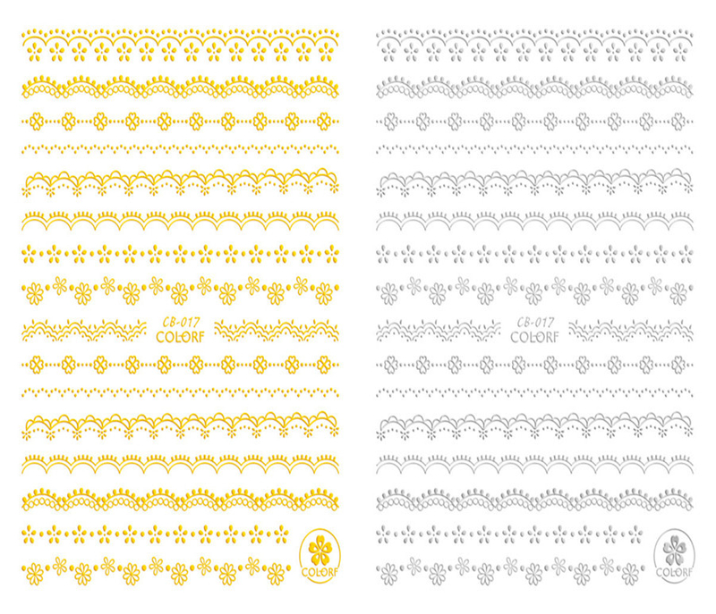 CB-017 3D Lace Nail Art Sticker
