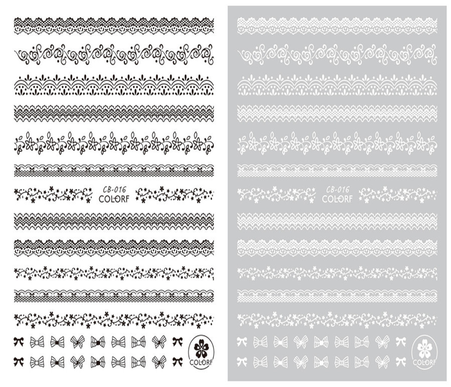 CB-016 3D Lace Nail Art Sticker