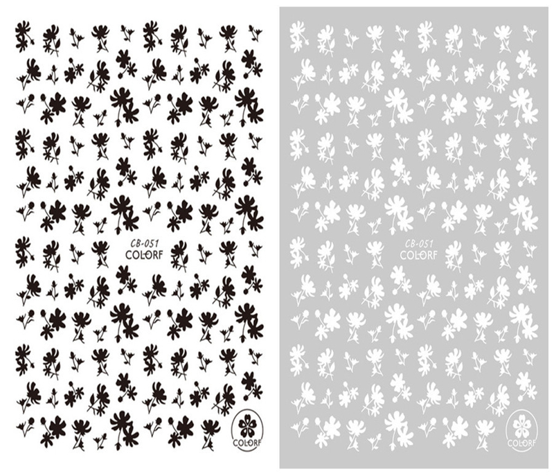 CB-051 3D Flowers Nail Art Sticker