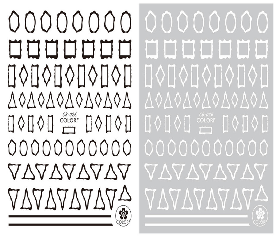 CB-026 3D Hollow Graphic Nail Art Sticker