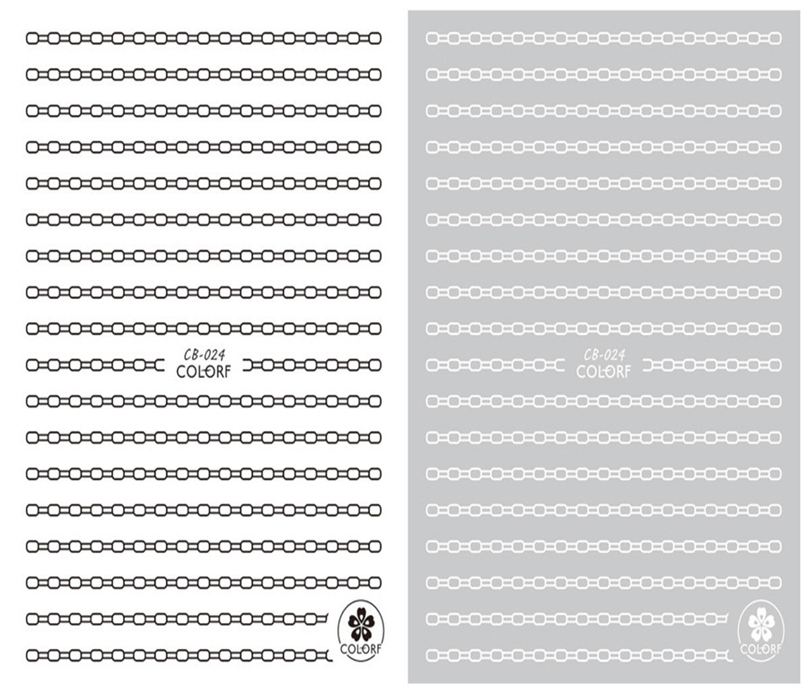 CB-024 3D Chain Nail Art Sticker