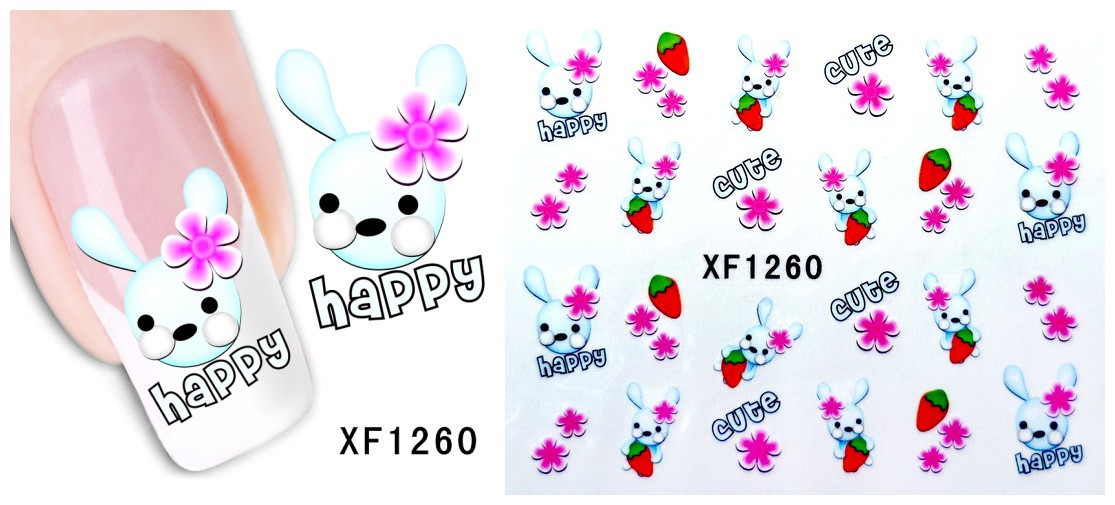 XF1259-1264 Water Nail Sticker