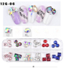 Square Round Shape AB Nail Rhinestones