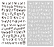 CB-055 3D Flowers Nail Art Sticker
