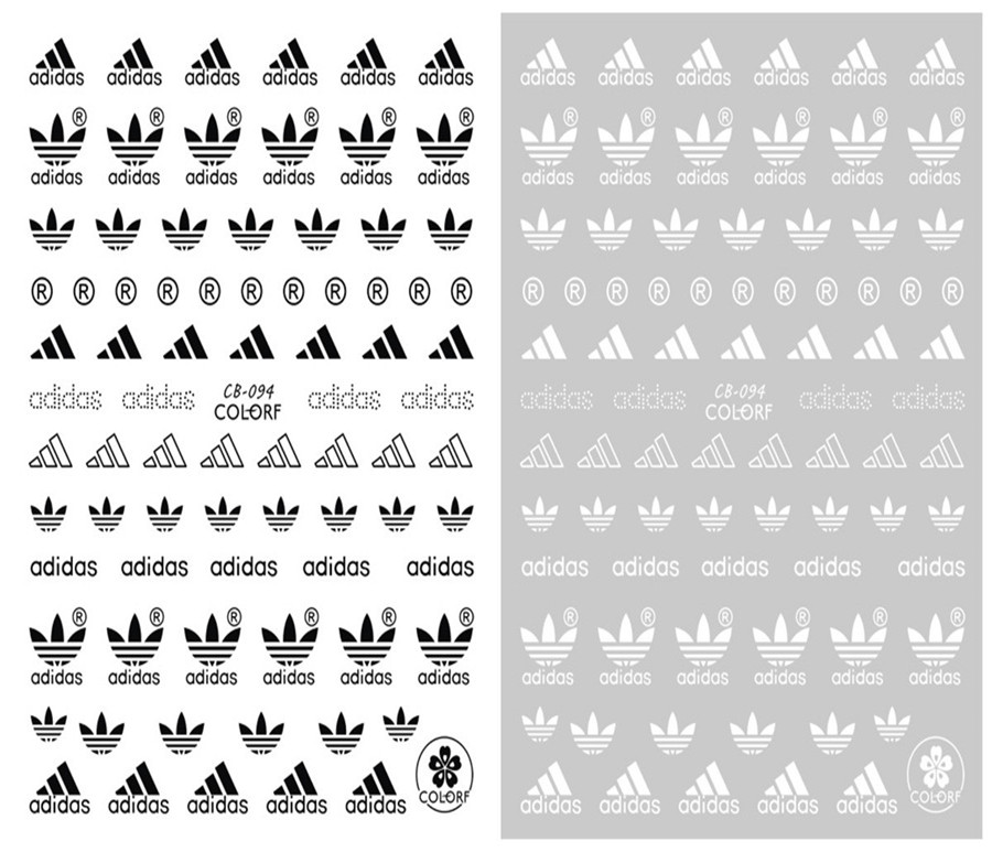 CB-094 3D Adidas Brand Nail Art Sticker