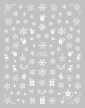 CB-070 3D Snowflake Christmas Nail Sticker