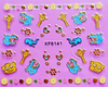 XF6141-6146 3D Gold Metal Nail Art Sticker 