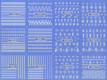 HBJY145-156 3D White Marine Life Nail Art Sticker 