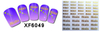 XF6049-6054 3D Gold Metal Nail Art Sticker 