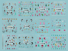 TJ181-192 3D Silver Dolphin Nail Art Sticker 