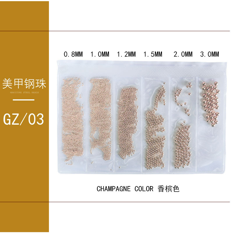 Different Colors Steel Ball Nail Decoration