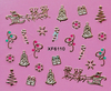 XF6106-6111 3D Gold Metal Nail Art Sticker 