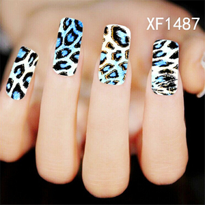 XF1486-1491 Peacock Andleopard Water Nail Sticker