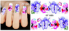 XF1402-1407 Watercolor Flower Water Nail Sticker