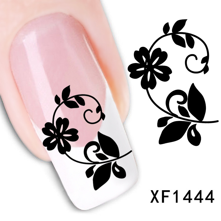 XF1444-1449 Flower Water Nail Sticker