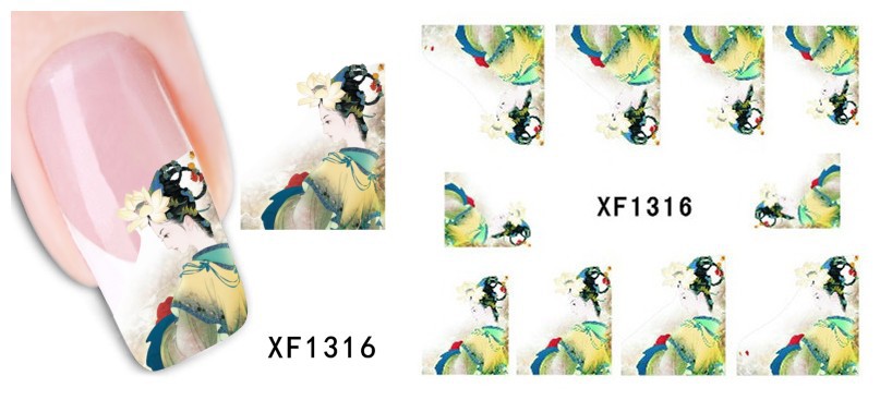 XF1313-1318 Water Nail Sticker