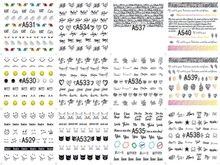 A529-540 Words Water Nail Sticker
