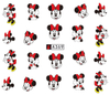 A367-372 Mickey Minnie Water Nail Sticker