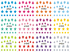A1045-1056 Water Drops And Pentagram Water Nail Sticker