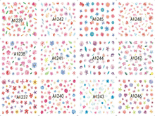 A1237-1248 Flower Water Nail Sticker