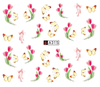 A313-318 Flowers And Butterflies Water Nail Sticker