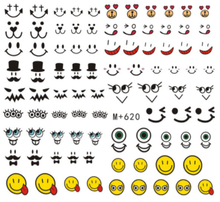 M+617-626 Smile And Heart Water Nail Sticker 