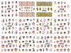 A757-768 Big-mouthed Monkey Water Nail Sticker