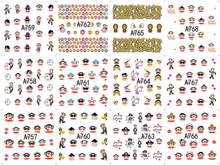 A757-768 Big-mouthed Monkey Water Nail Sticker