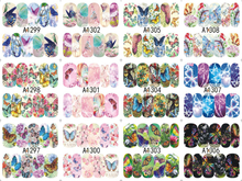 A1297-1308 Butterfly Water Nail Sticker