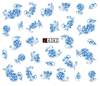 A277-282 Blue Flower Water Nail Sticker