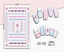 CA-145 3D Bear Lace Nail Sticker