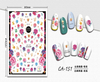 CA-151 3D Pink Classical Embroidery Nail Sticker