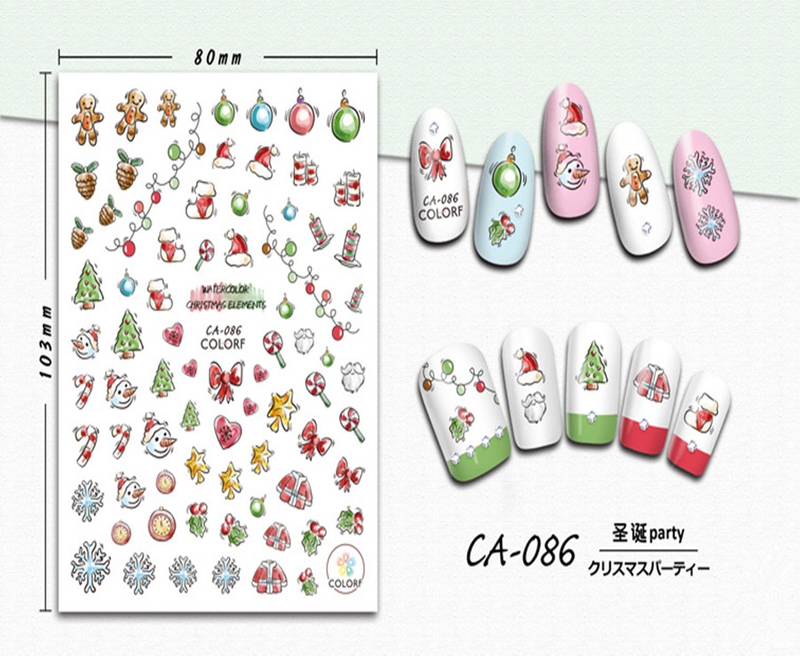 CA-086 3D Christmas Party Nail Sticker
