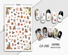 CA-346 3D Halloween Pumpkin Nail Sticker