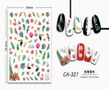 CA-321 3D Tropical Rain Forest Nail Sticker
